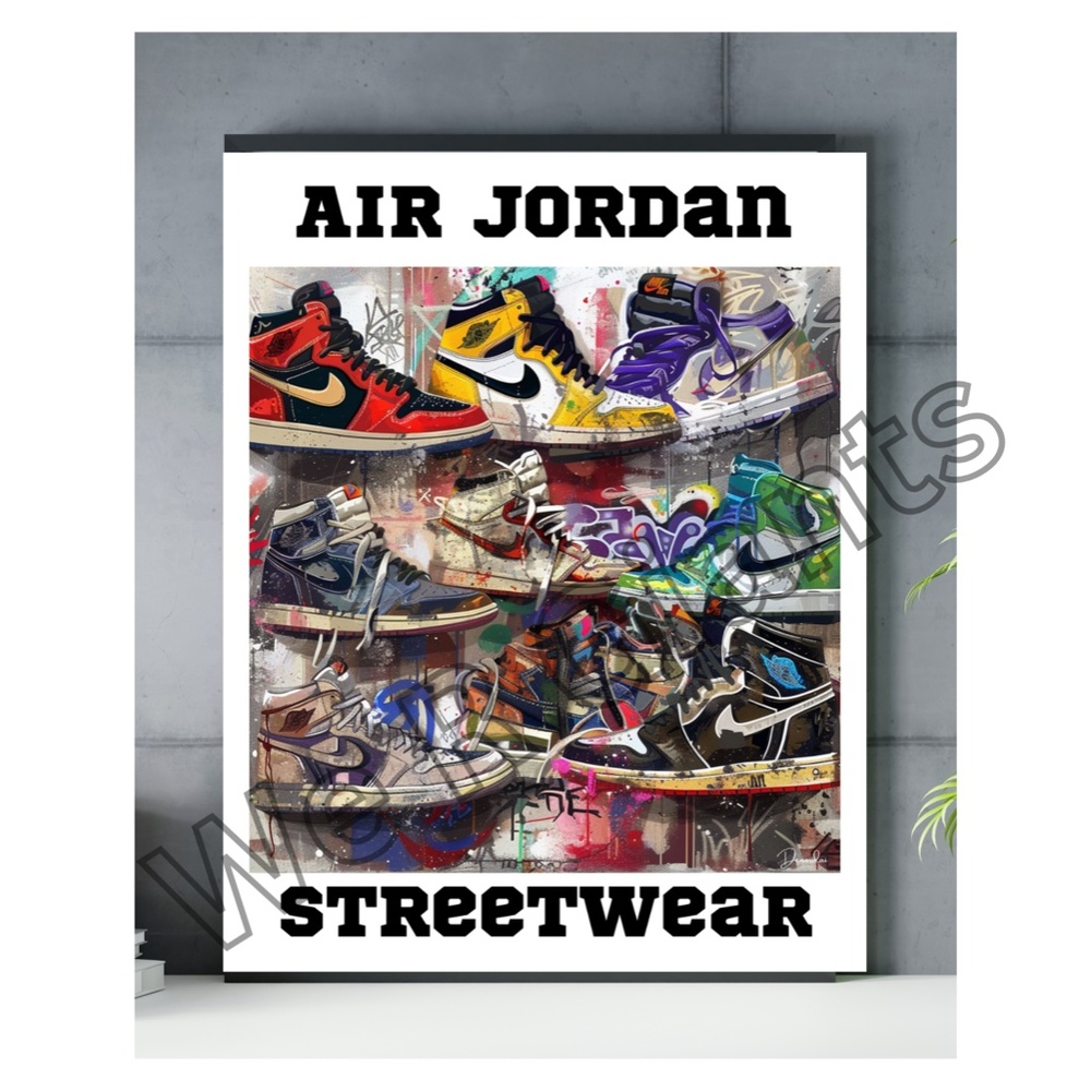 Denardai Nike Shoes Sneakers AIR JORDAN STREETWEAR Wall Art Poster Print 11x17